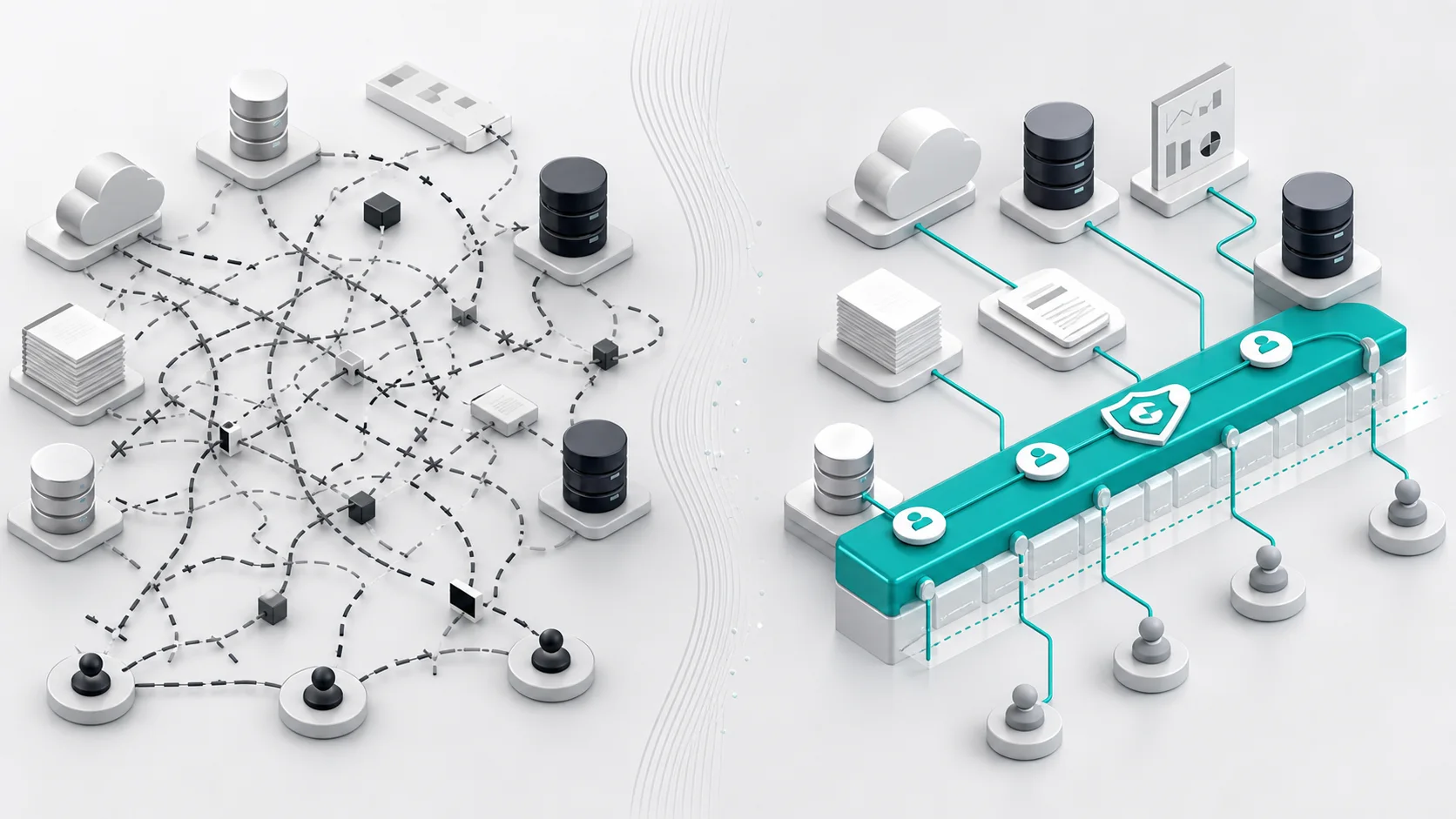 Disconnected data systems reorganised around one calm, governed operating line without being replaced.